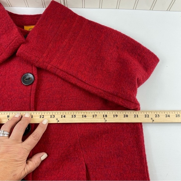 VTG Ruby Rd. Women’s Red 100% Wool Classic Button Coat/Jacket Blazer Sz S - Picture 9 of 12